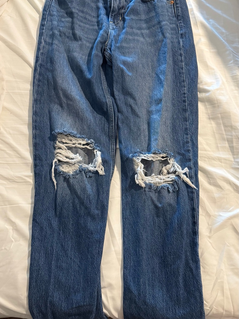 Women’s Distressed Blue Denim Jeans